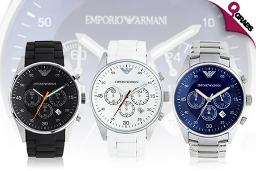 For QR899, Wow with Emporio Armani Watches for Men - Choose from 3 Snazzy Designs! (QR1845 Value)